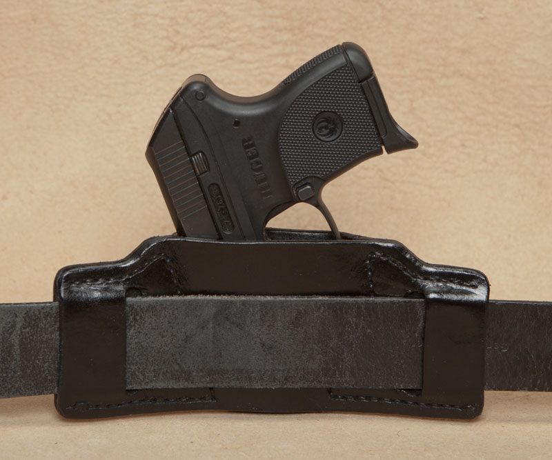 LCP in new slide holster - rear with belt.jpg